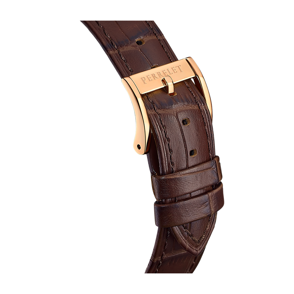 WEEKEND OPEN HEART Brown leather strap