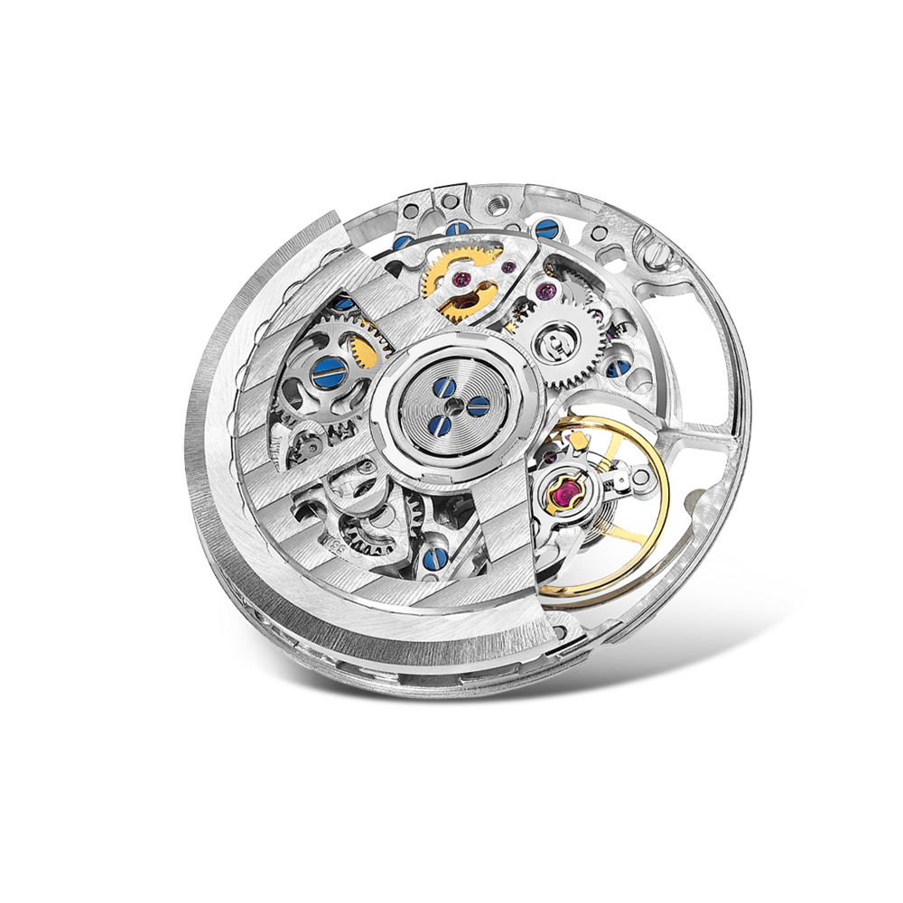 TURBINE URBAN SKELETON Black leather strap