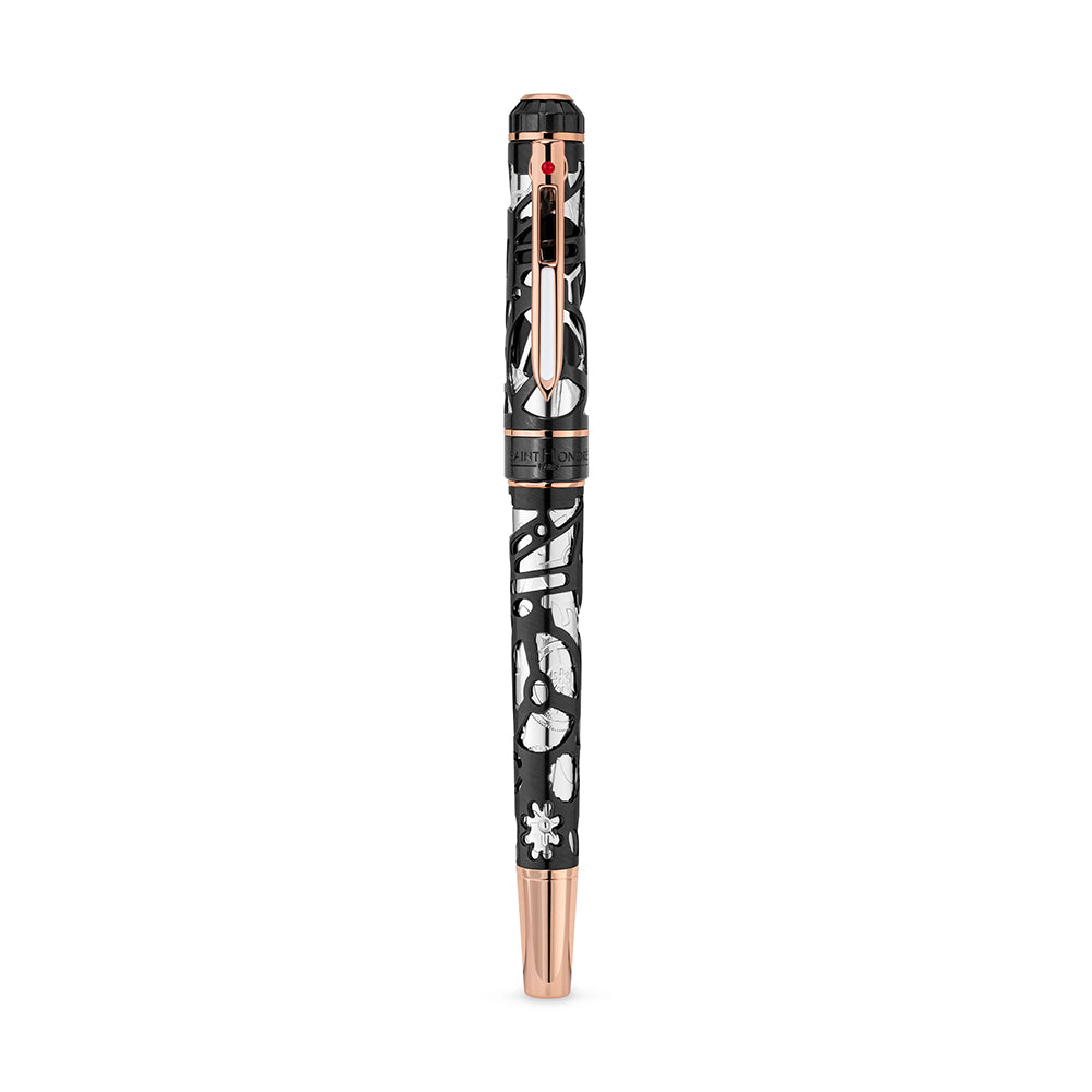 Monceau Cut-Out Design Pen IP ROSE GOLD AND IP BLACK