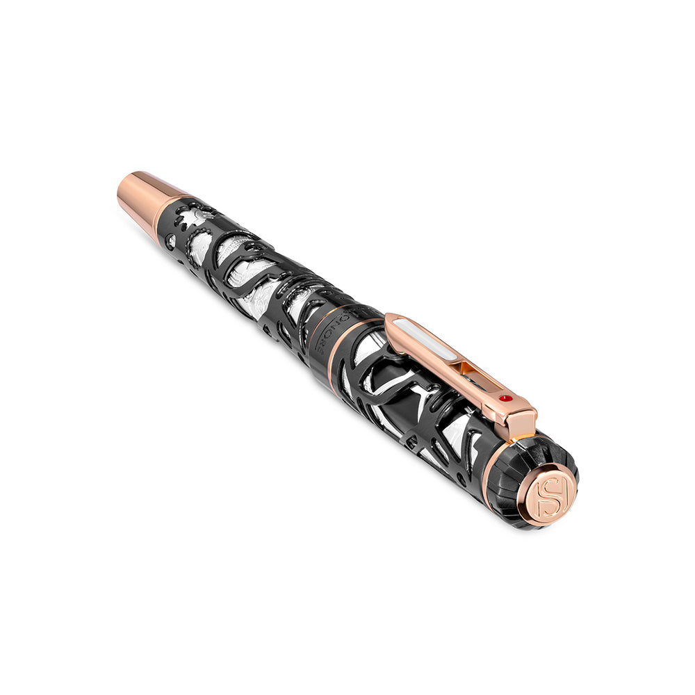Monceau Cut-Out Design Pen IP ROSE GOLD AND IP BLACK