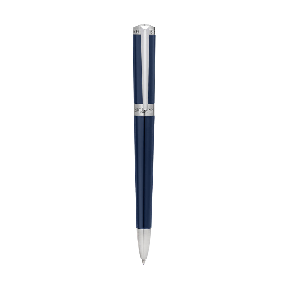 Champ De Mars Pen with Cannage Pattern STEEL & BLUE