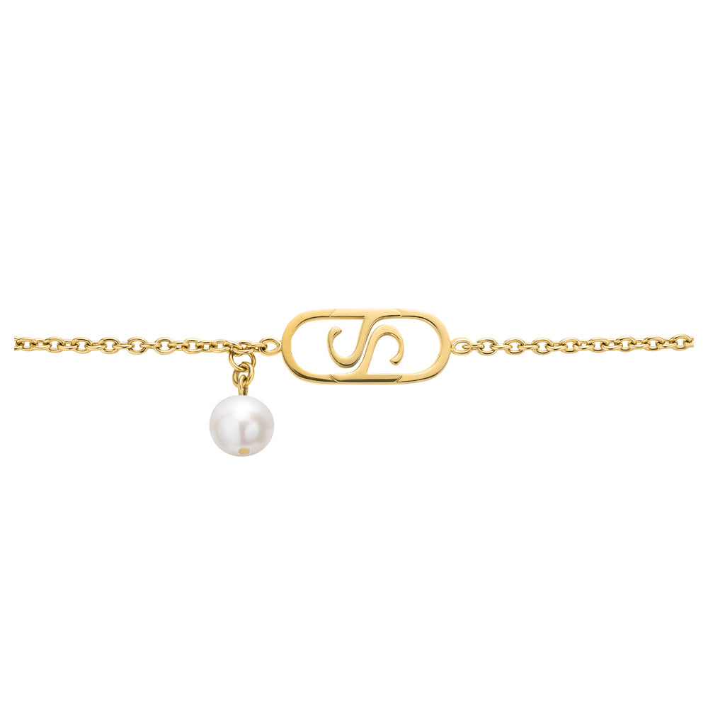 Single Pearl-Drop Bracelet IP GOLD PLATING