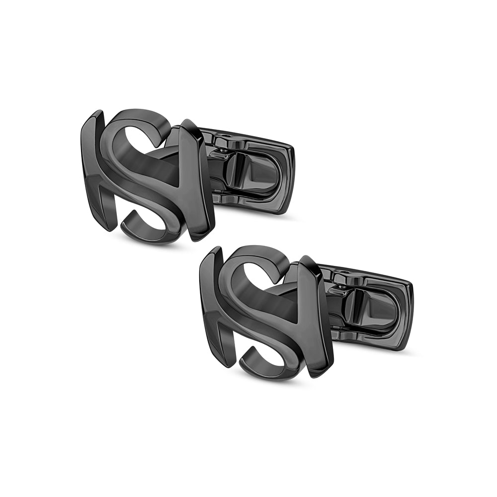 Saint Honore Logo Cufflinks IP GUN PLATING