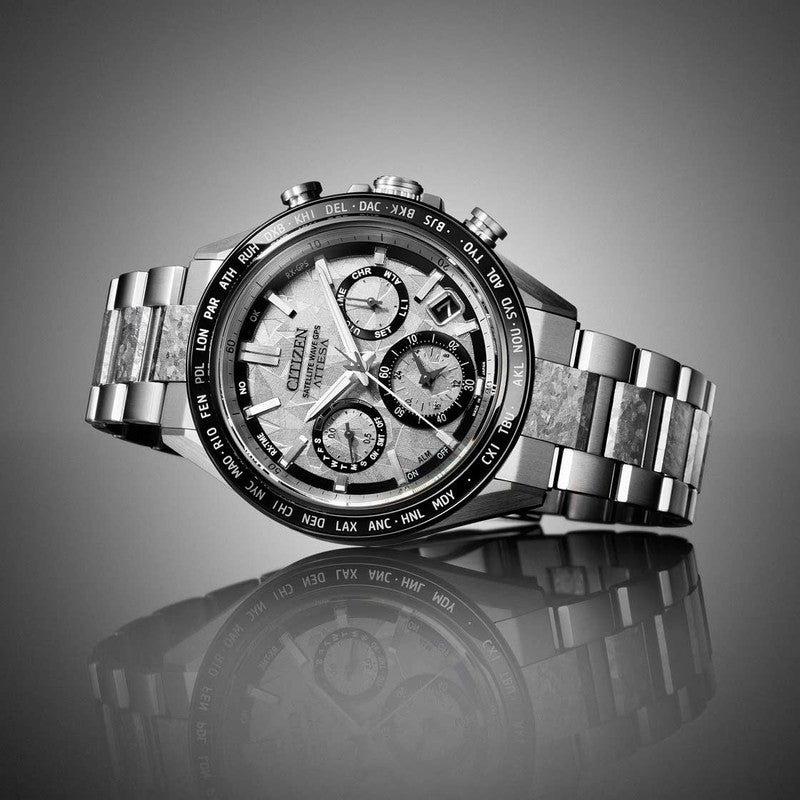 ATTESA Platinum Shine Collection Satellite Wave GPS CC4076-65A