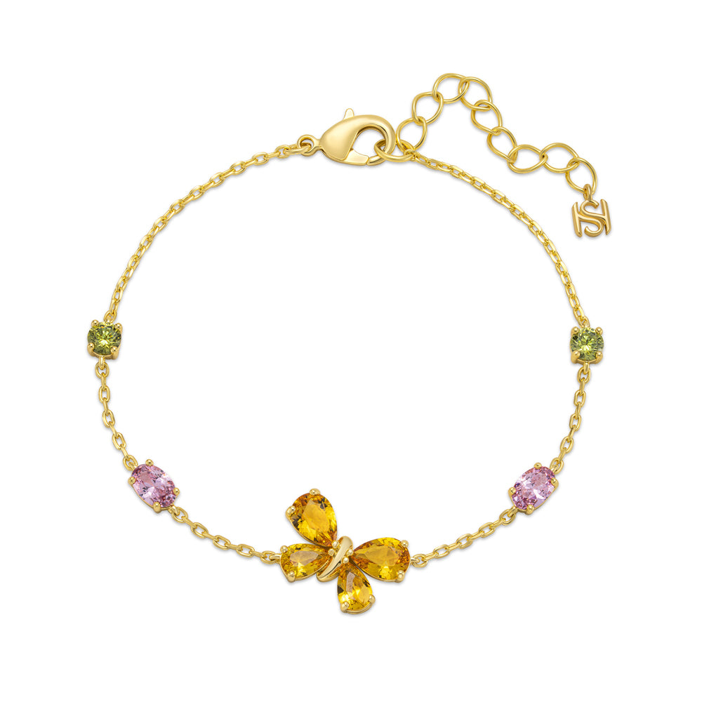 Gala Yellow Crystals Jewelry Set GOLD PLATED (OR) GOLD COLOUR
