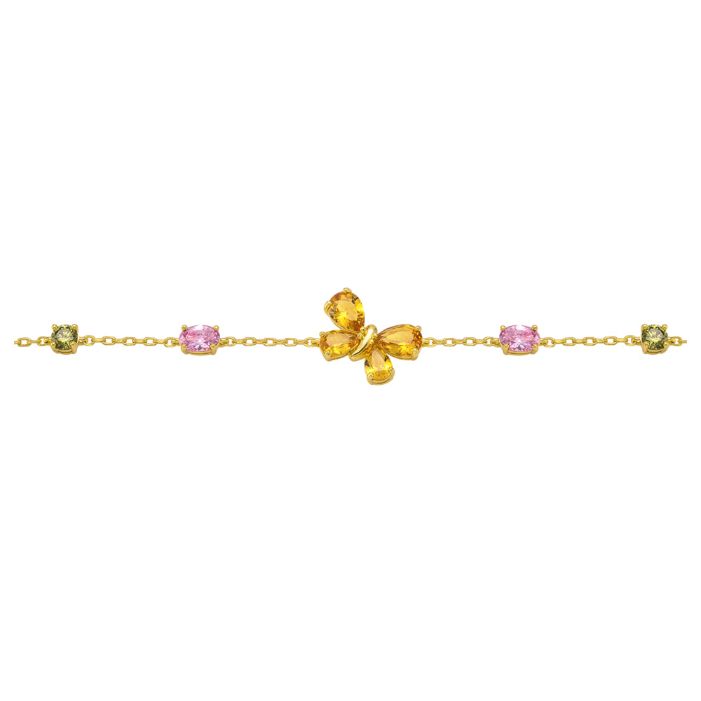Gala Yellow Crystals Jewelry Set GOLD PLATED (OR) GOLD COLOUR