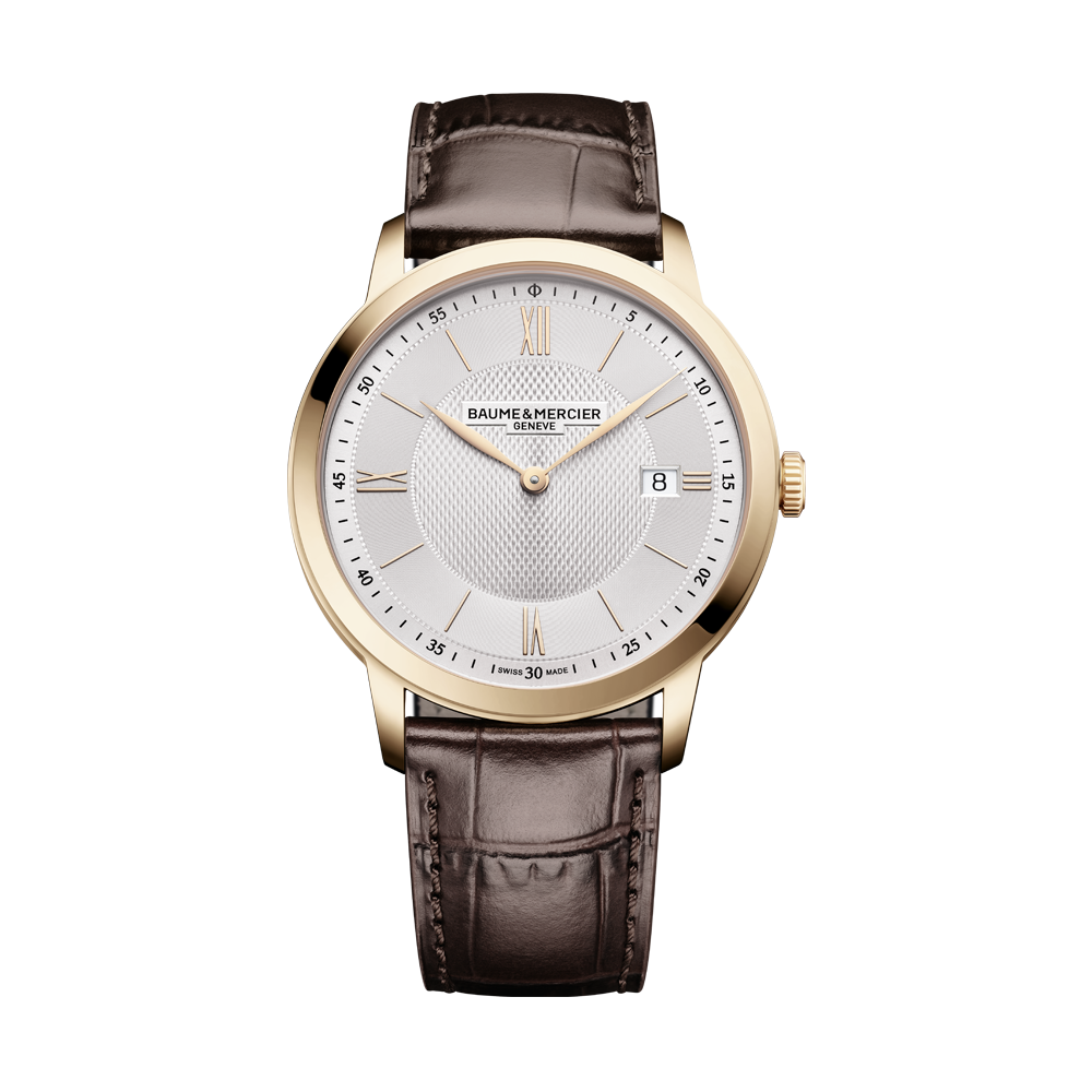 CLASSIMA MENS QUARTZ 40 MM WATCH BROWN / WHITE