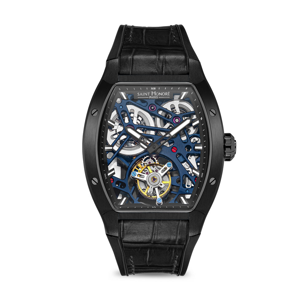 MONCEAU Tourbillion Men's Watch BLACK / BLUE