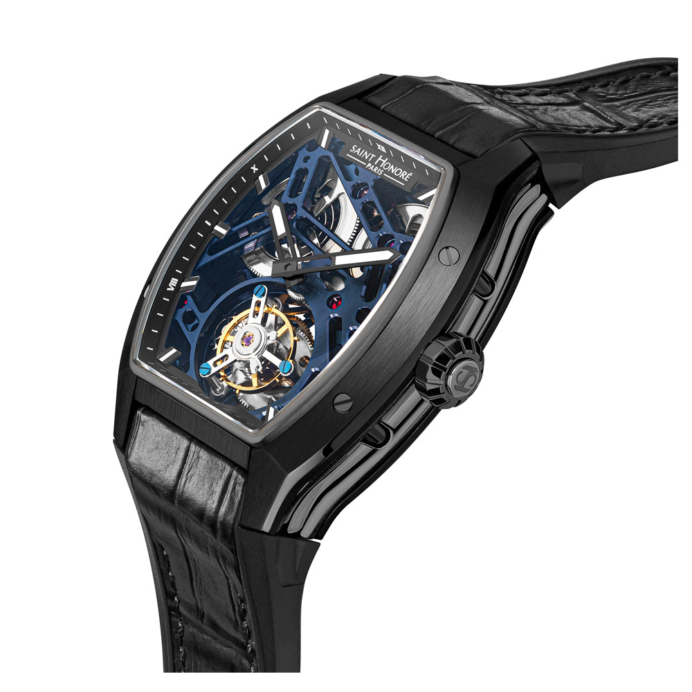 MONCEAU Tourbillion Men's Watch BLACK / BLUE