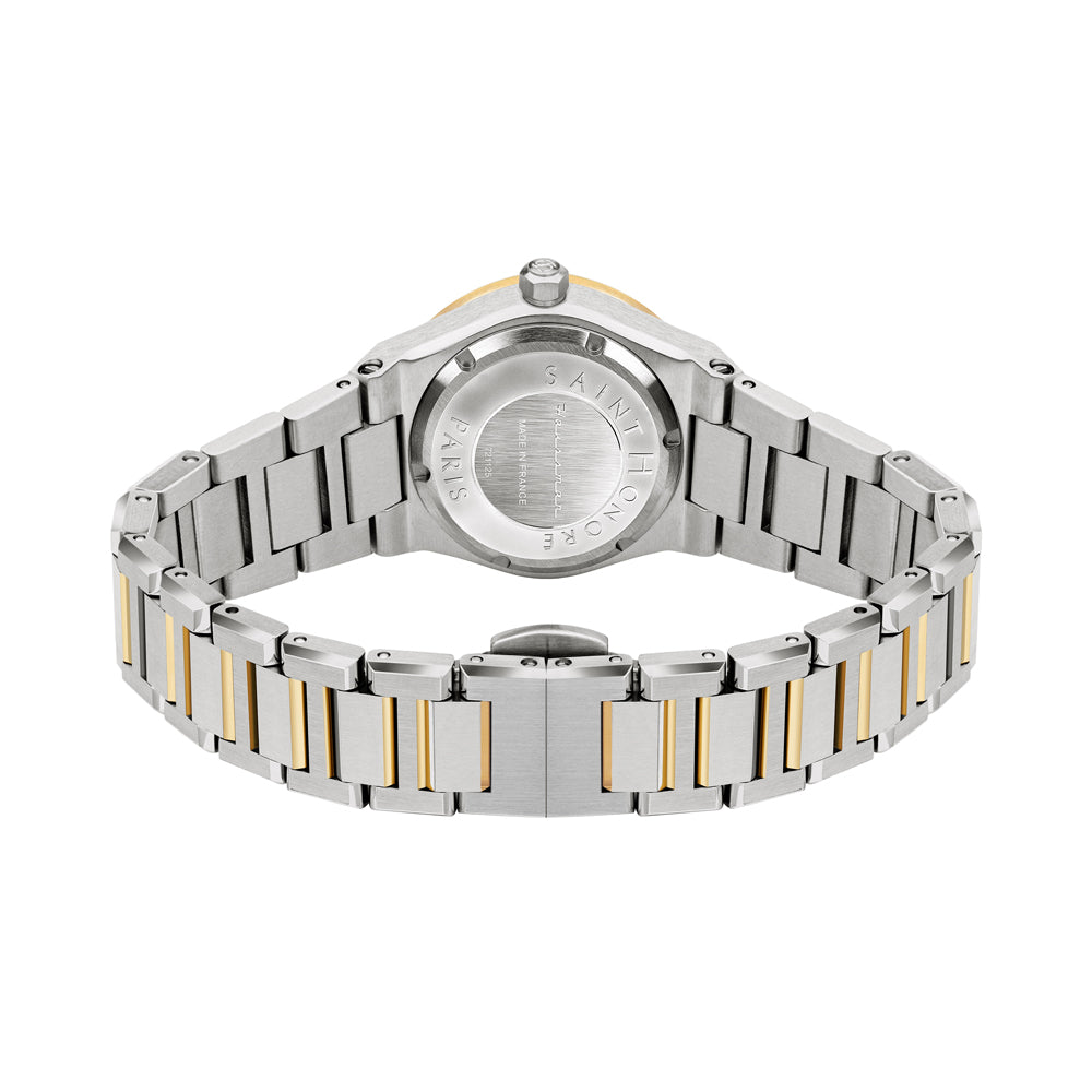 Haussman 26MM Diamond White MOP Watch STAINLESS STEEL & IP GOLD PLATED / WHITE MOP