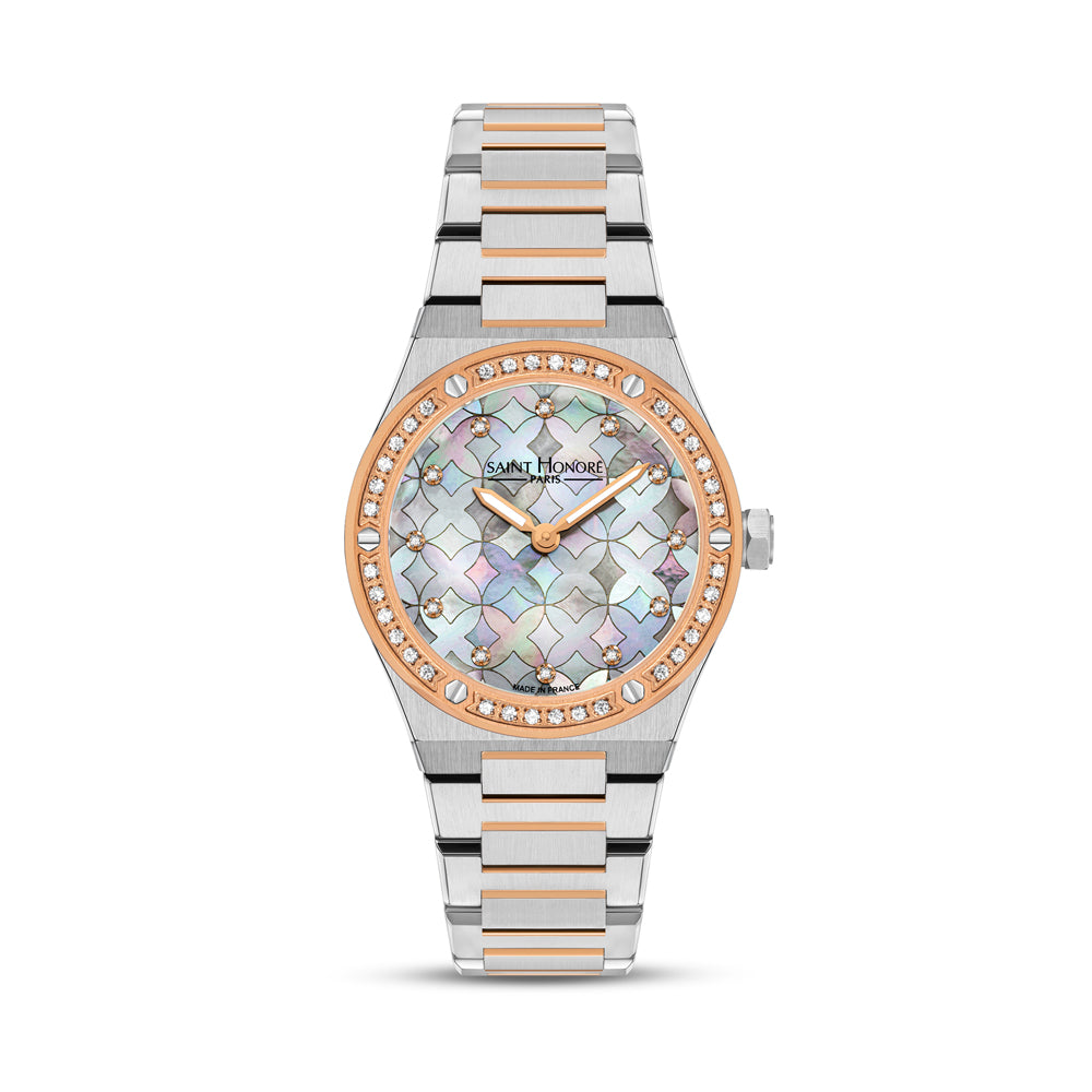 Haussman Women's Analog Watch Silver/Rose Gold/Grey