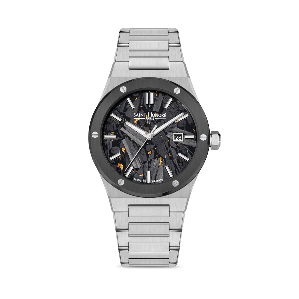 New Haussmann Men's Analog Watch Black/Silver/Gunmetal
