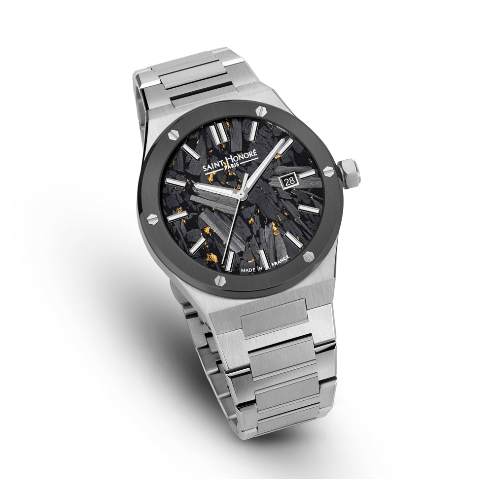 New Haussmann Men's Analog Watch Black/Silver/Gunmetal