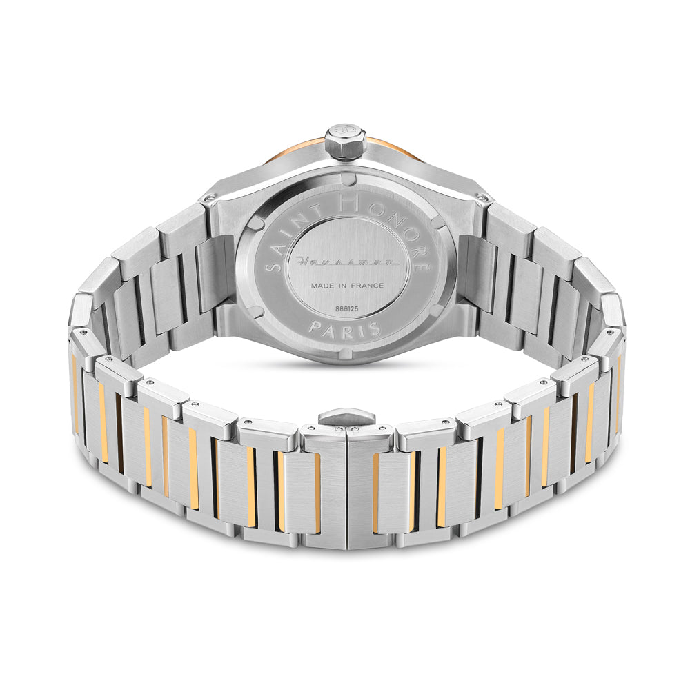 New Haussmann Men's Analog Watch Blue/Silver/Rose Gold