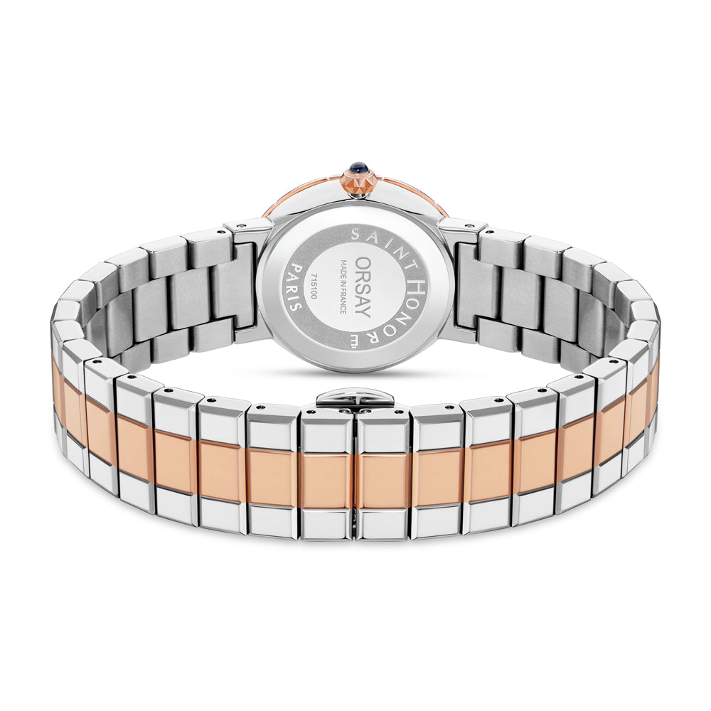 Orsay Women's Analog Watch Silver/Rose Gold/White