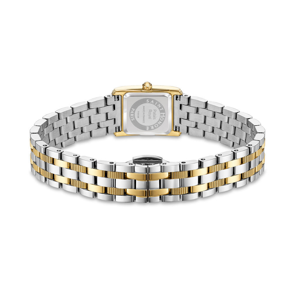 Palais Royal Mini White Diamond Watch STAINLESS STEEL & IP GOLD PLATED / WHITE MOP