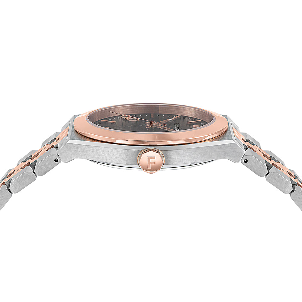 Salvatore Ferragamo Vega New Rose Gold & Silver / Black