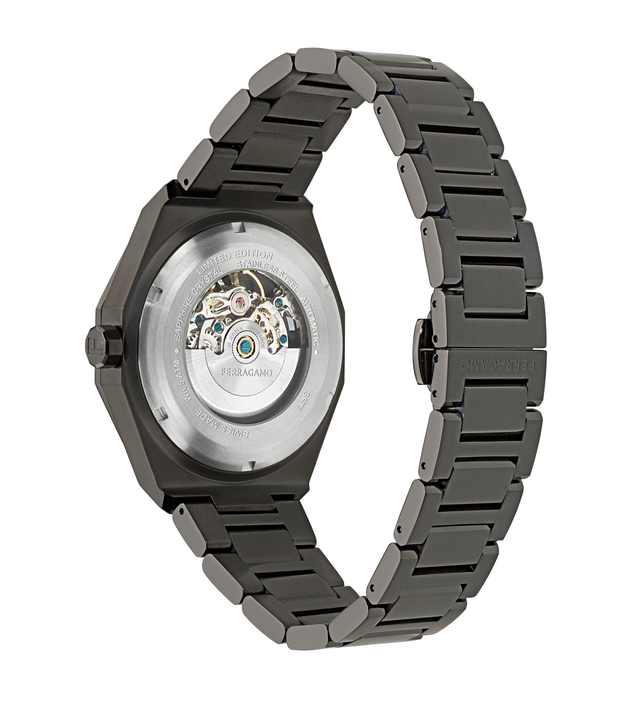 Salvatore Ferragamo Versilia Skeleton Gun Metal / Gray