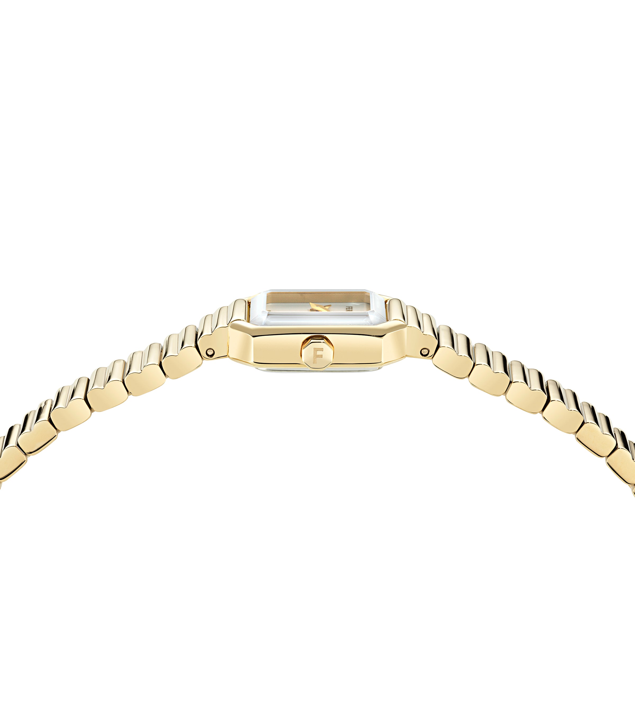 Salvatore Ferragamo Crystal Gold / White