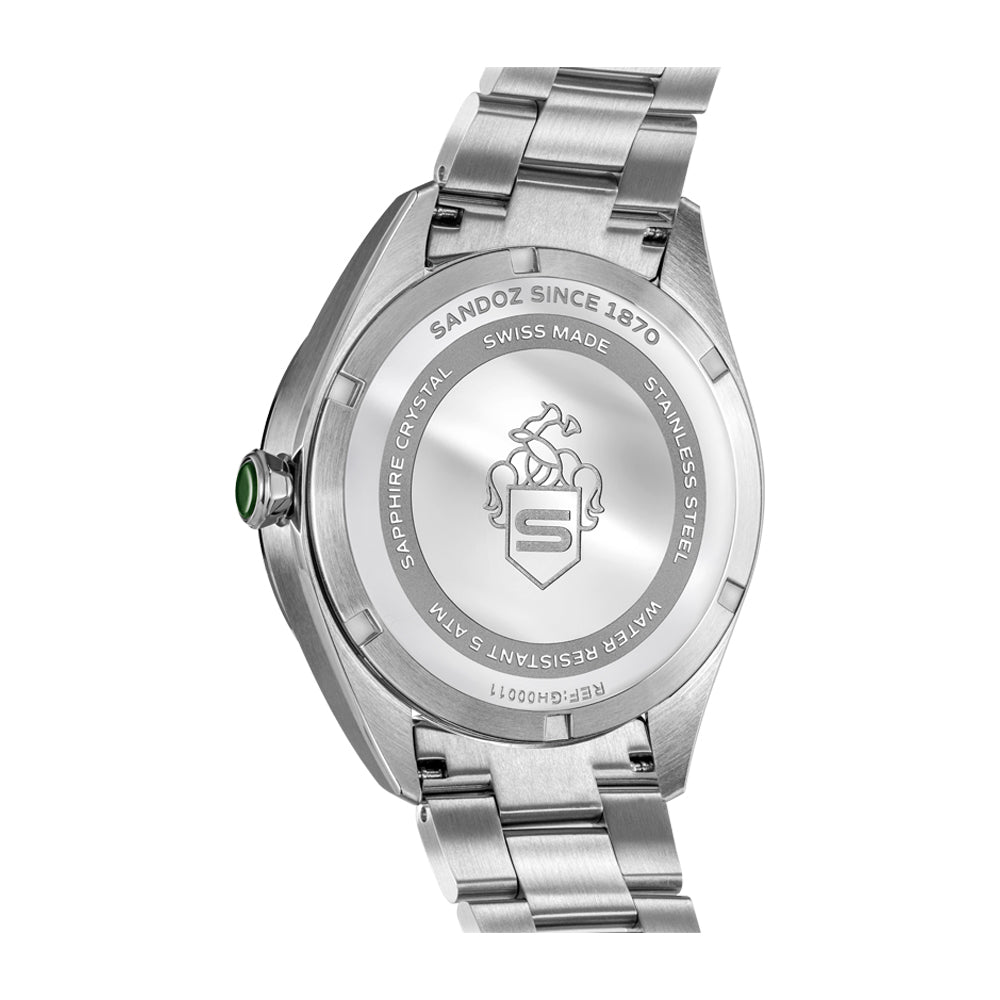 BACHELIN GENTS QUARTZ WATCH Blue Dial , Stainless Steel Bracelet