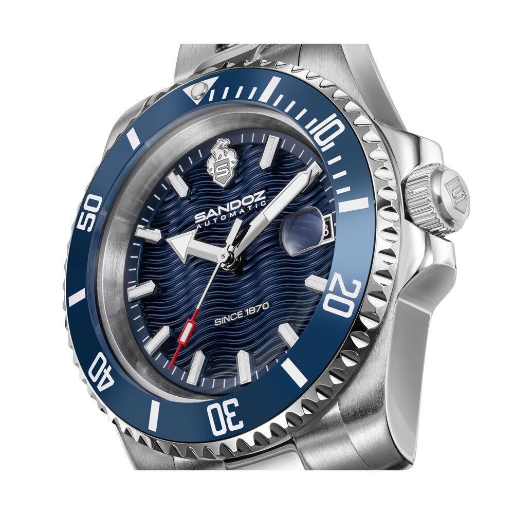 CHAUMONT GENTS AUTOMATIC WATCH Blue dial, Stainless Steel Bracelet