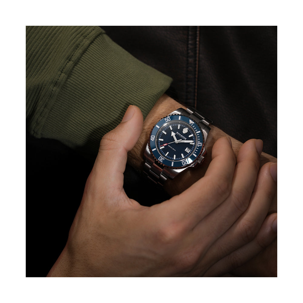 CHAUMONT GENTS AUTOMATIC WATCH Blue dial, Stainless Steel Bracelet