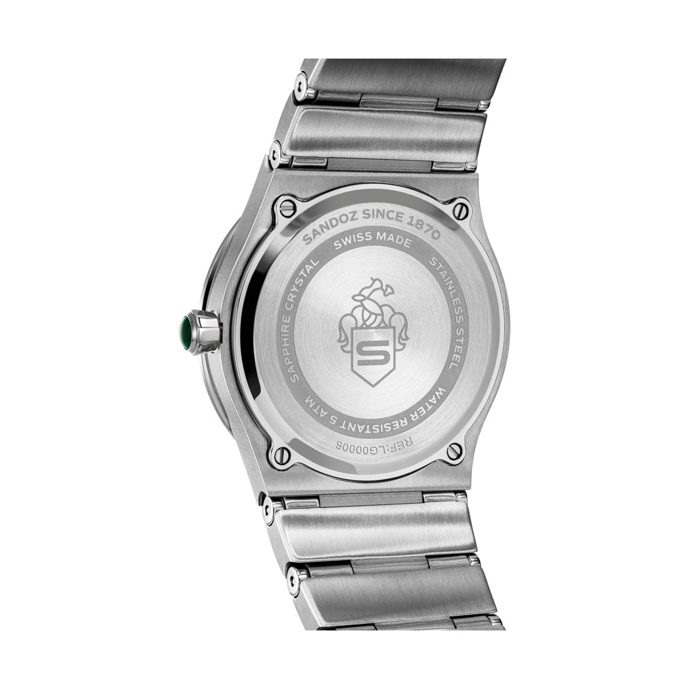 TRESOR LADIES QUARTZ WATCH Blue Mother of Pearl Dial, Stainless Steel Bracelet