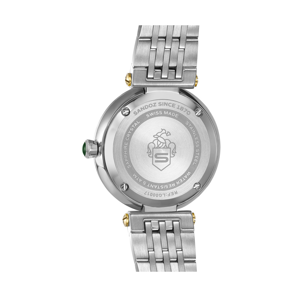 ORANGERIE LADIES QUARTZ WATCH White Mother of Pearl, Silver & Gold Plated Bracelet