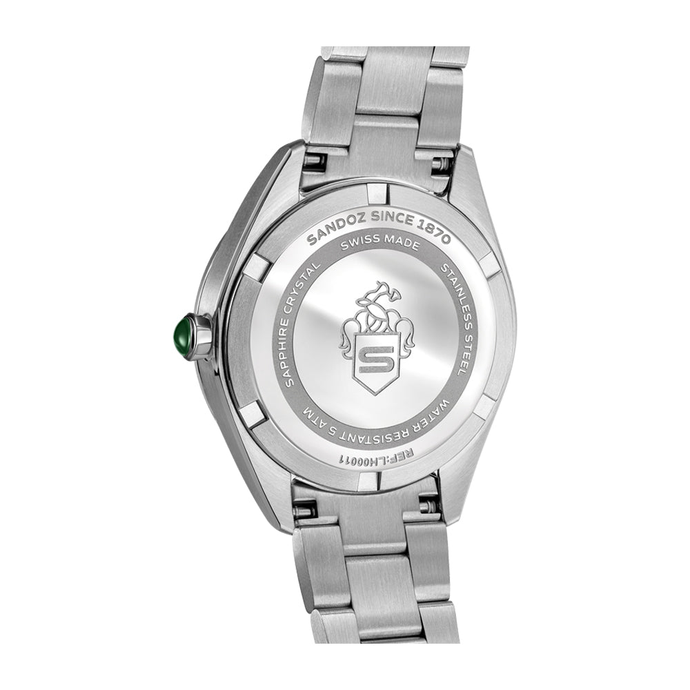 BACHELIN LADIES QUARTZ WATCH Blue Dial, Stainless Steel Bracelet