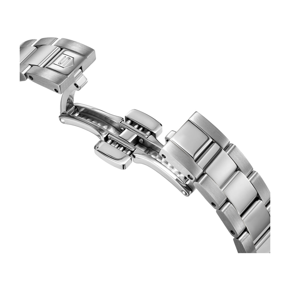 BACHELIN LADIES QUARTZ WATCH Blue Dial, Stainless Steel Bracelet
