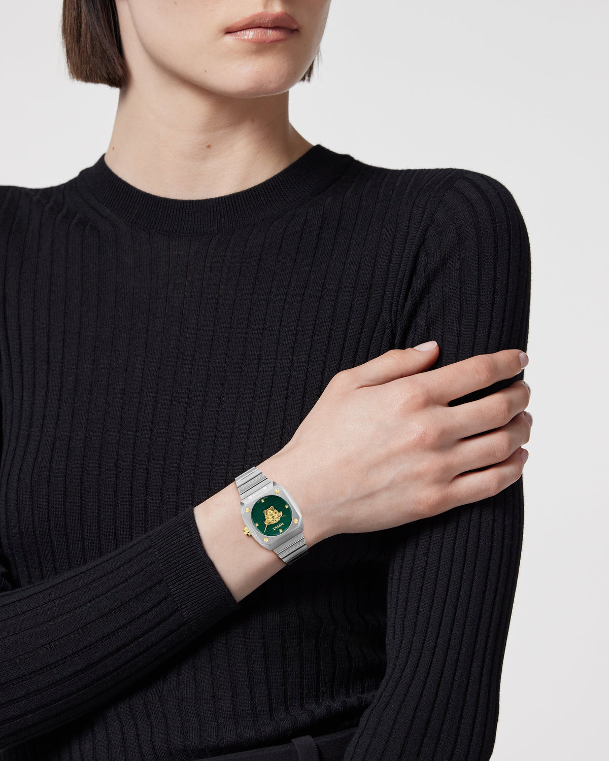 Versace Techmedusa Stainless Steel / Green