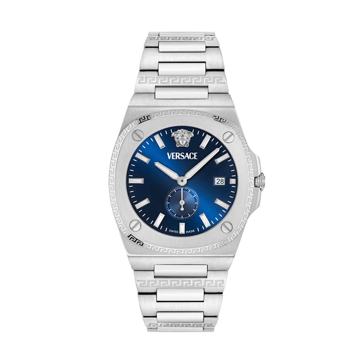 Versace Tolomeo Stainless Steel / Blue