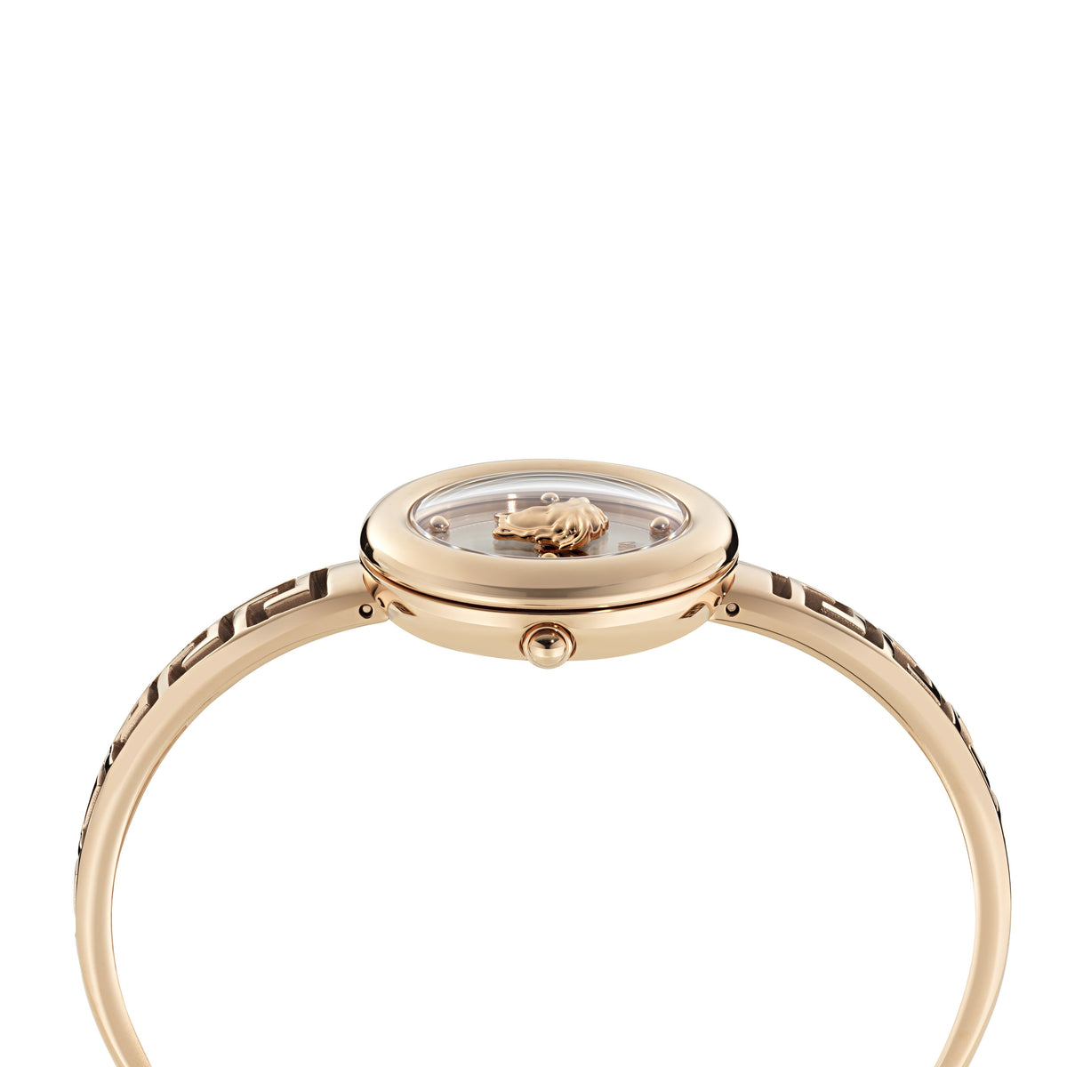 Versace Medusa Rose Gold-Tone / Silver White Guilloch