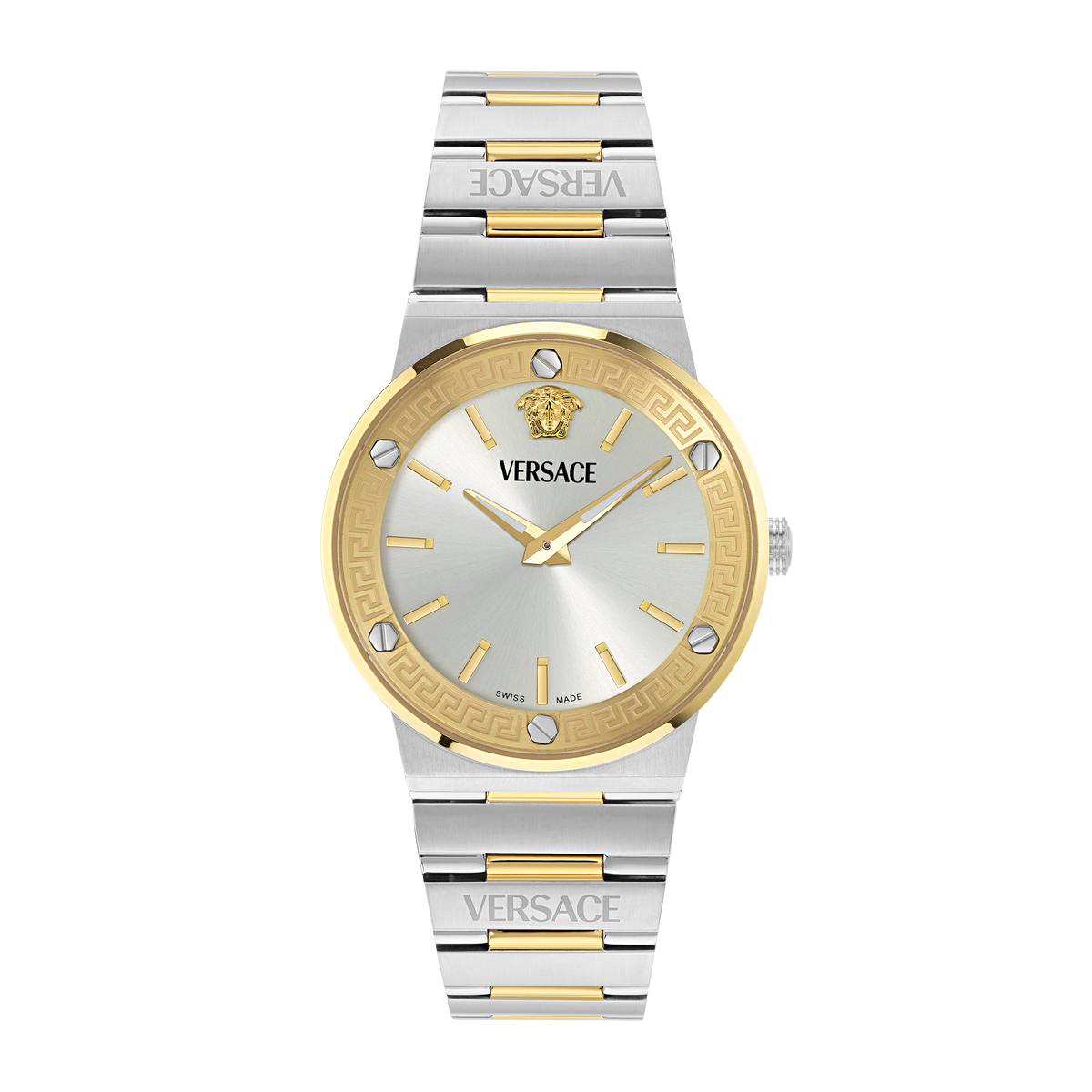 Versace Greca Logo SS & Rose Gold Tone / Silver