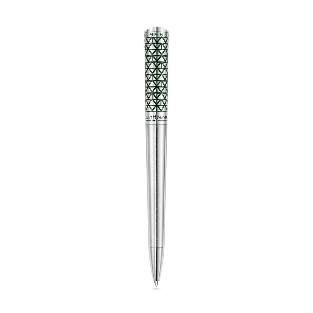Champ De Mars Pen STEEL AND GREEN LACQUER