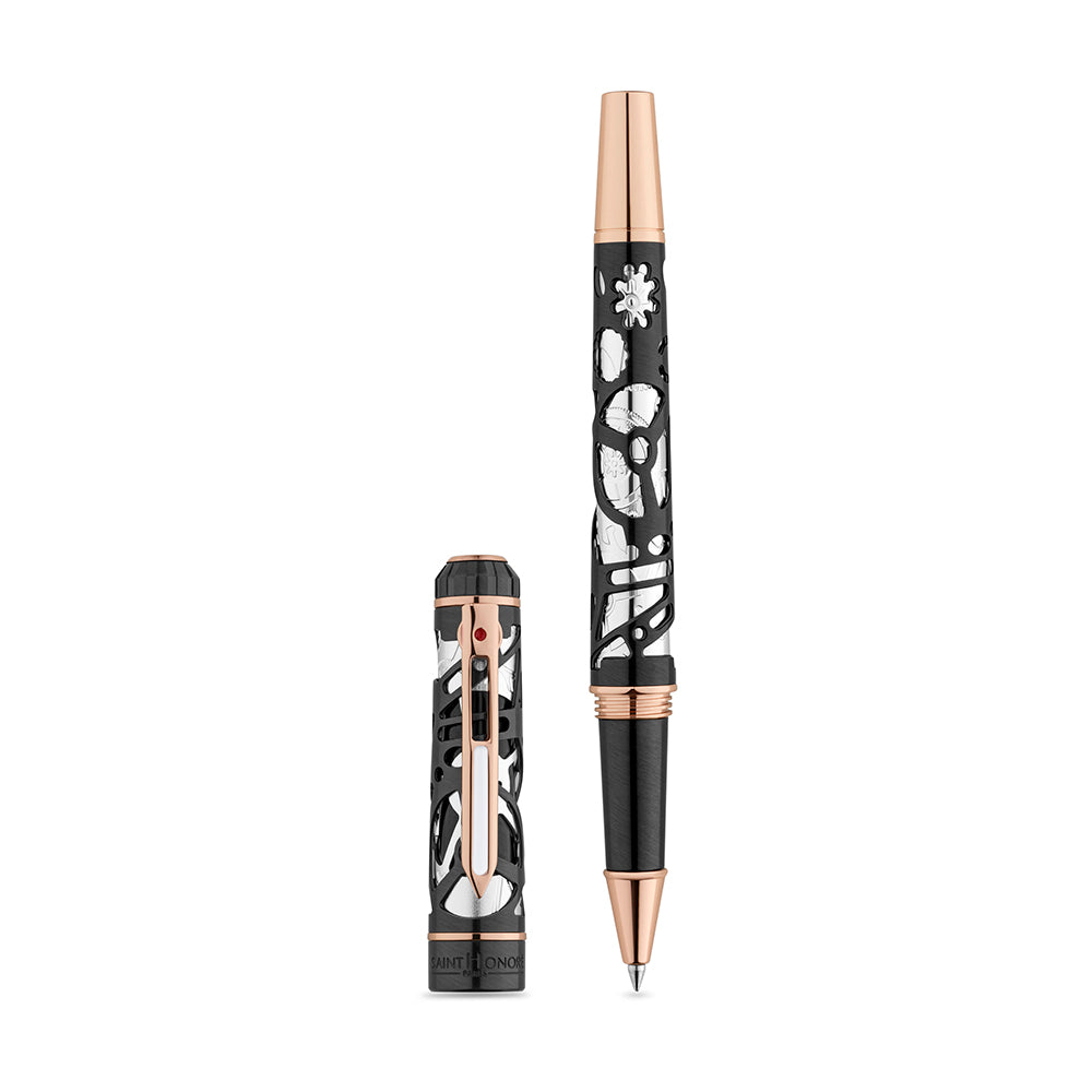 Monceau Cut-Out Design Pen IP ROSE GOLD AND IP BLACK