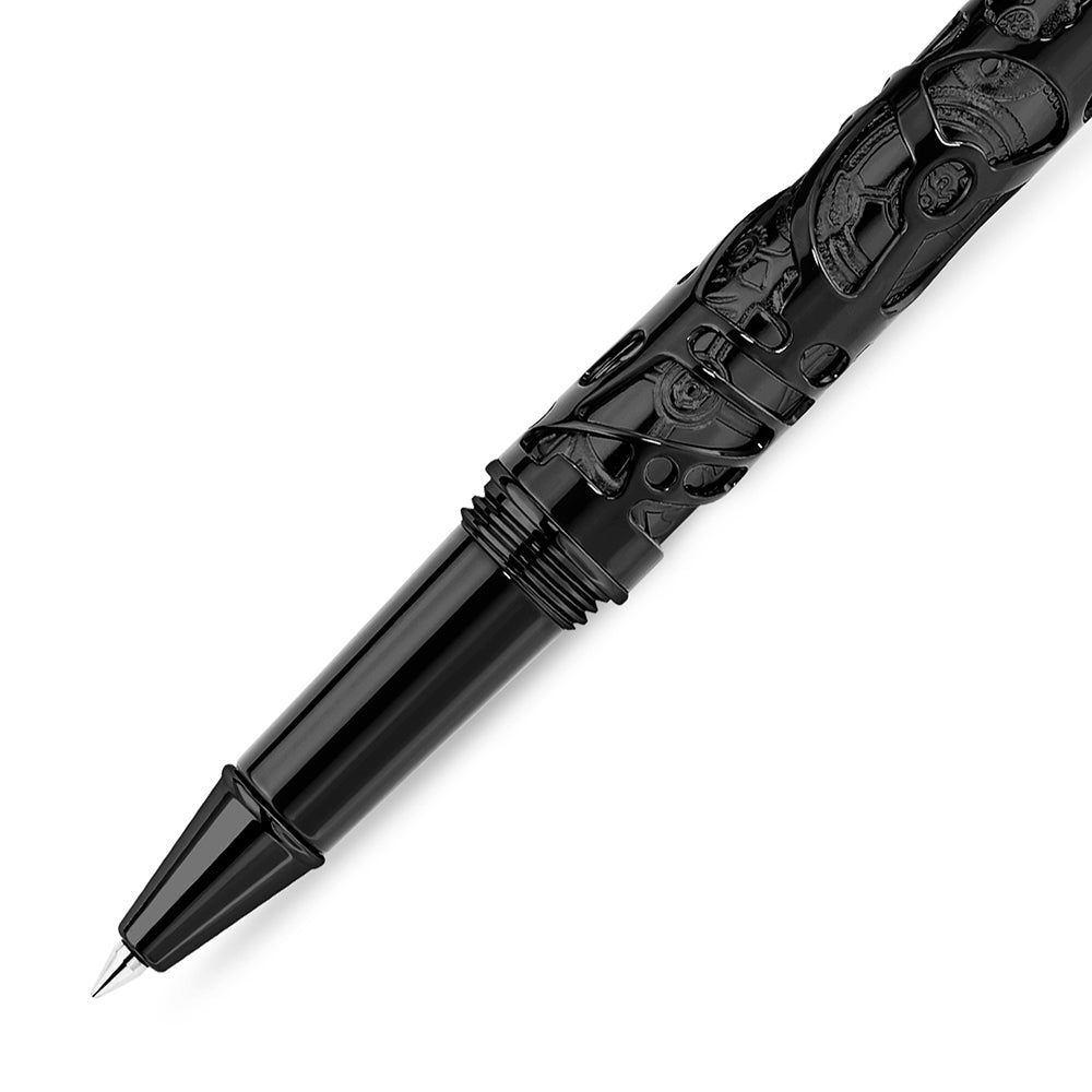 Monceau Cut-Out Design Pen IP BLACK