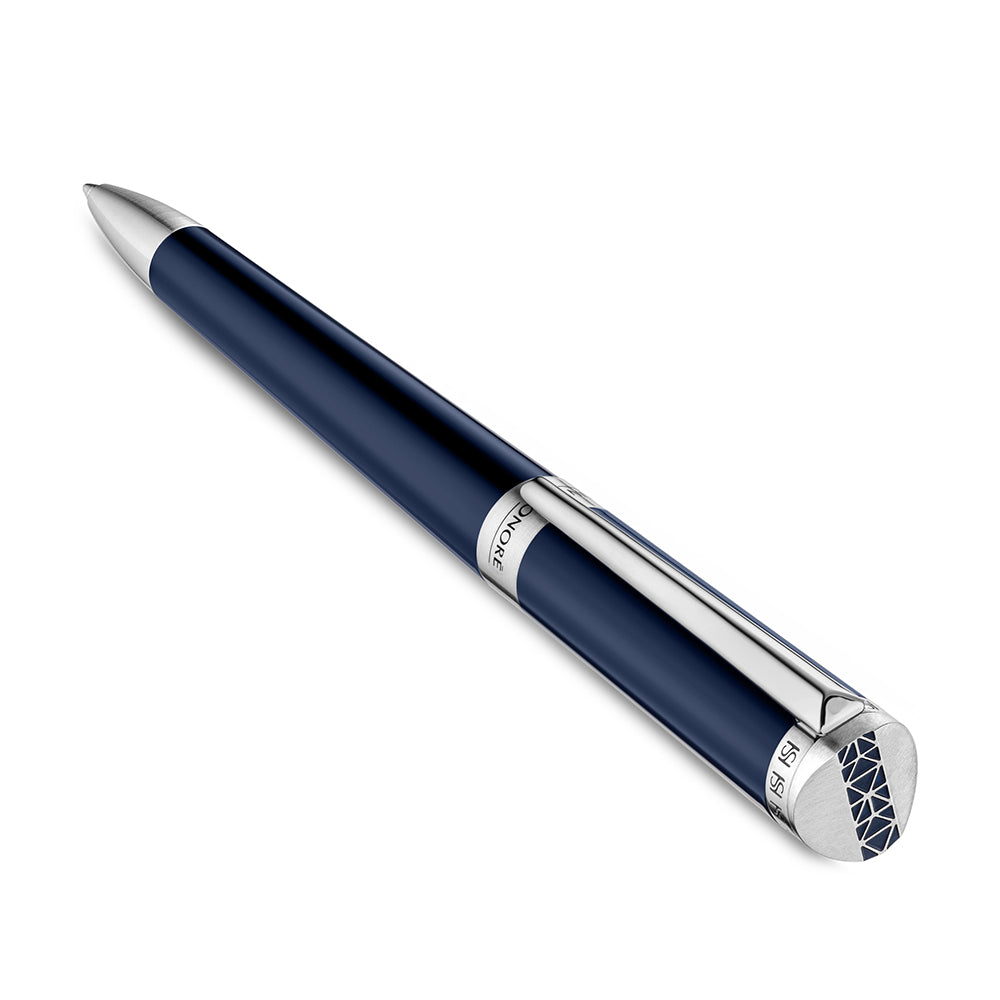Champ De Mars Pen with Cannage Pattern STEEL & BLUE