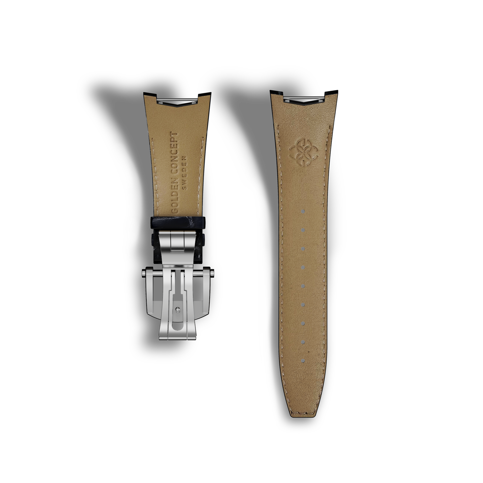 Automatic Watch Strap / Alligator - Black