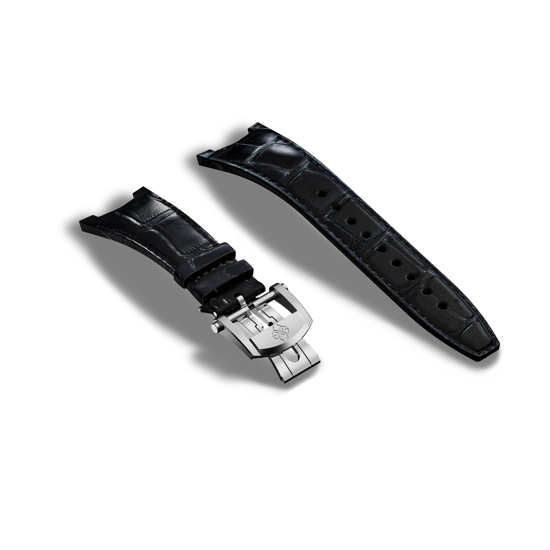 Automatic Watch Strap / Alligator - Black