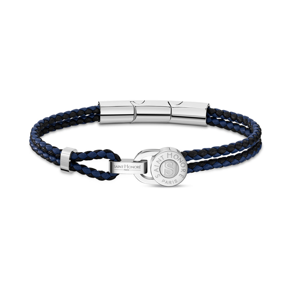 Premium Leather Bracelet STAINLESS STEEL (OR) SILVER