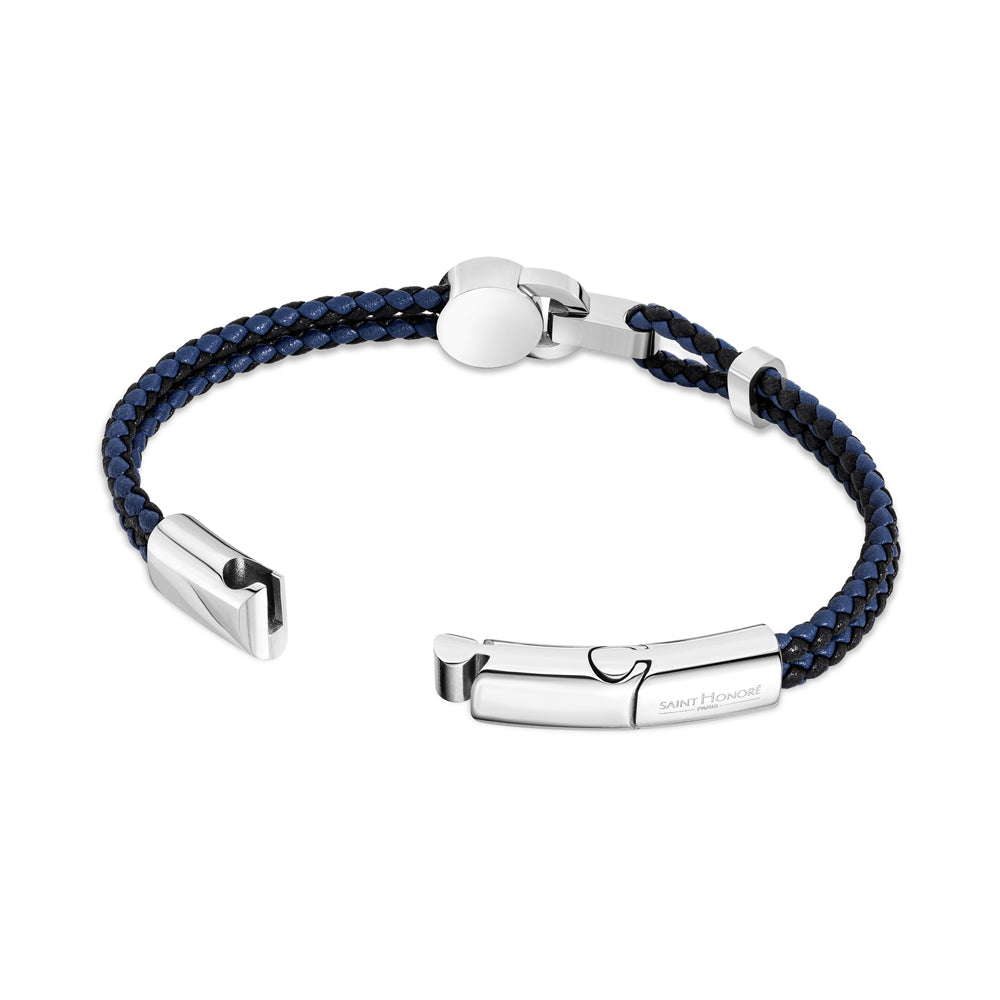 Premium Leather Bracelet STAINLESS STEEL (OR) SILVER