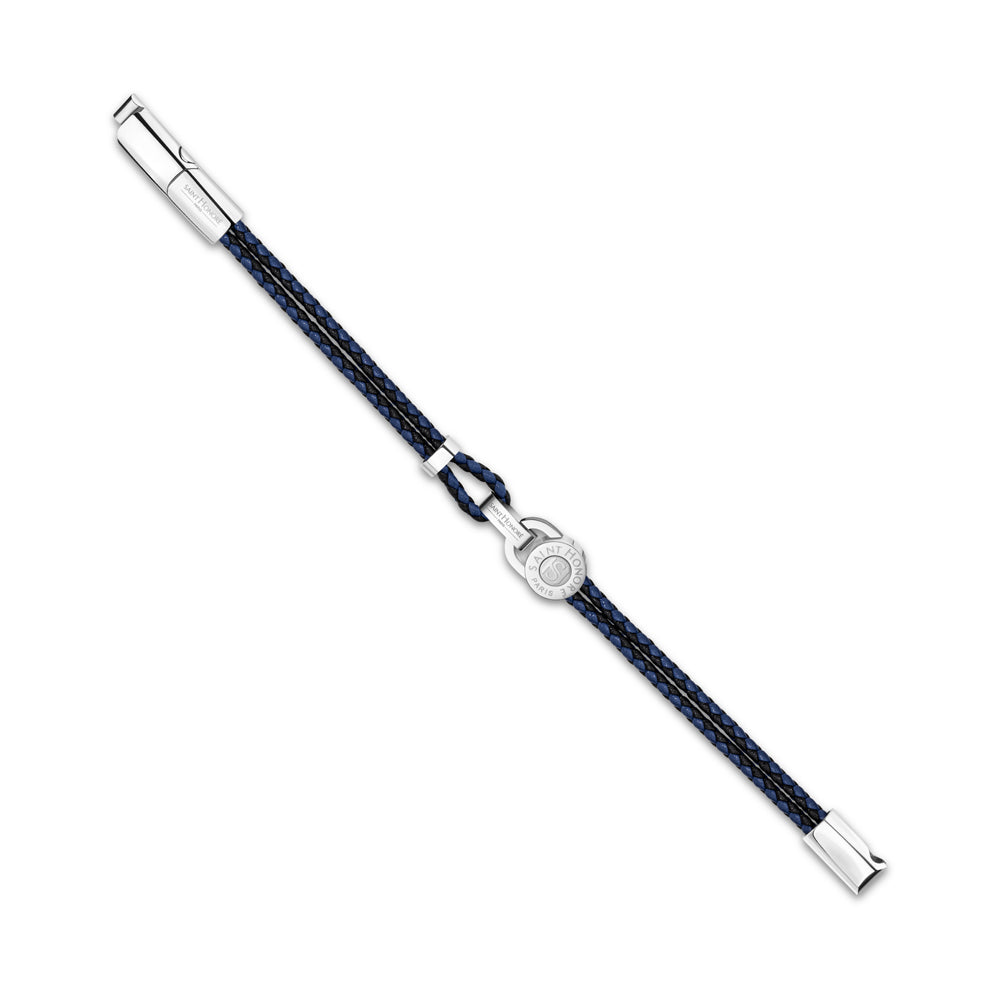 Premium Leather Bracelet STAINLESS STEEL (OR) SILVER