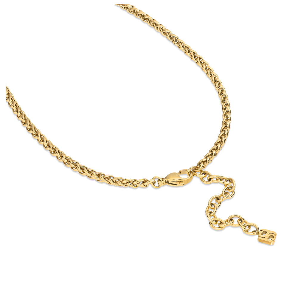 Spire Necklace with Logo & Crystals IP GOLD PLATING