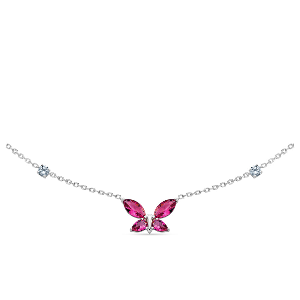 Gala Pink Crystals Jewelry Set GOLD PLATED (OR) GOLD COLOUR