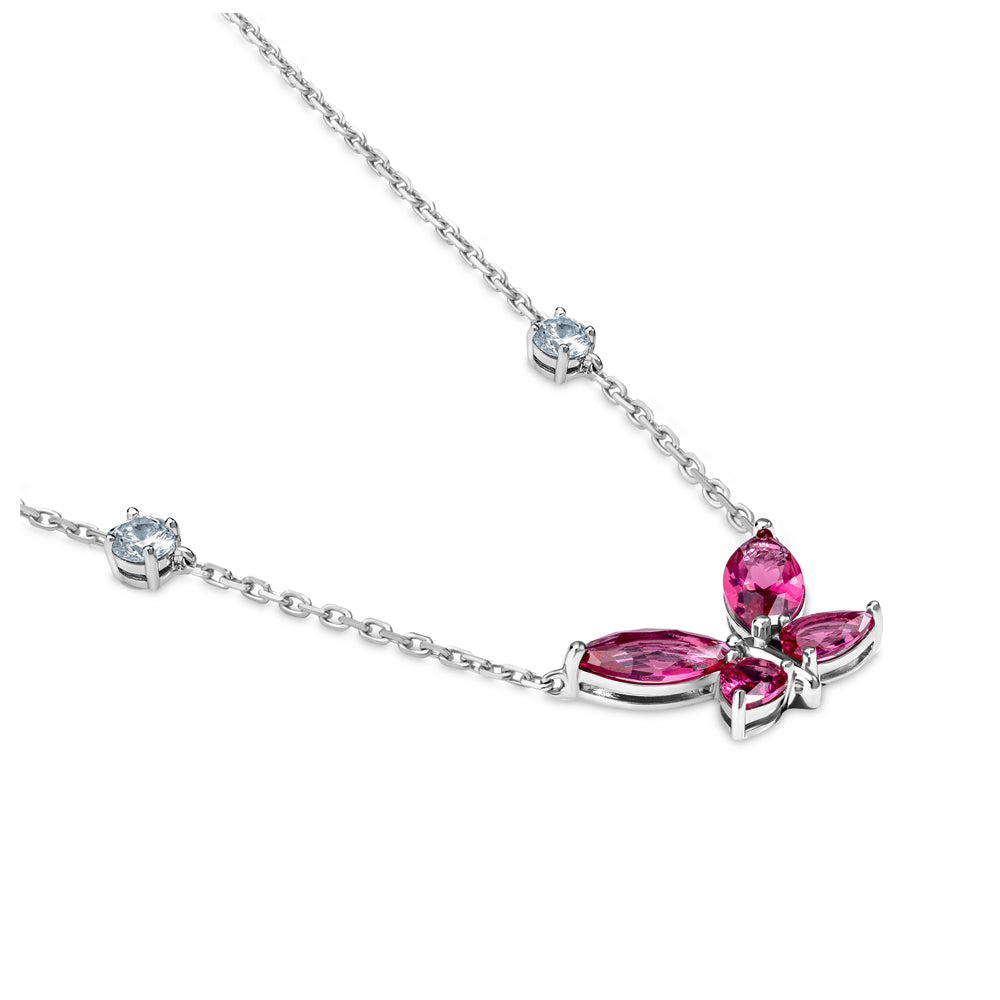 Gala Pink Crystals Jewelry Set GOLD PLATED (OR) GOLD COLOUR
