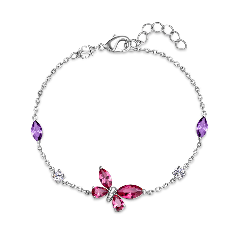 Gala Pink Crystals Jewelry Set GOLD PLATED (OR) GOLD COLOUR