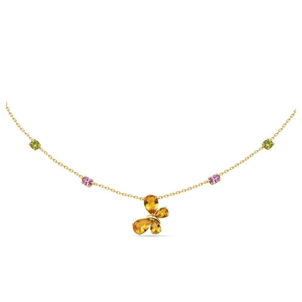 Gala Yellow Crystals Jewelry Set GOLD PLATED (OR) GOLD COLOUR
