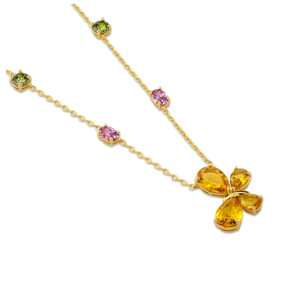 Gala Yellow Crystals Jewelry Set GOLD PLATED (OR) GOLD COLOUR