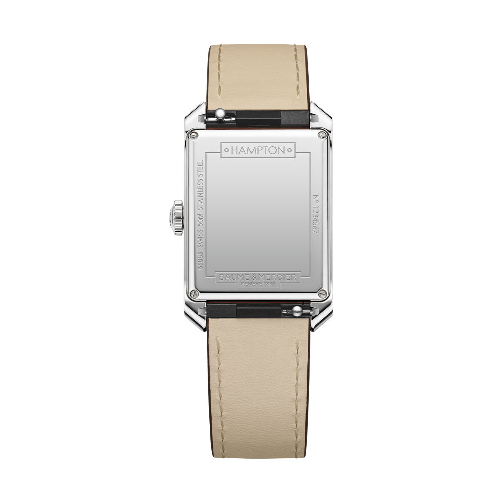 HAMPTON GENTS QUARTZ LEATHER STRAP WATCH BROWN / SILVER